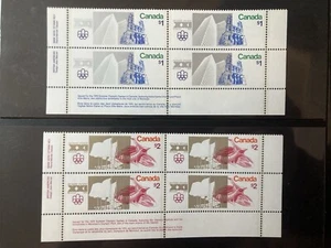 57. Canada Stamp ,Scott #687-688, $1 & $2, 1976 Olympics corner blocks, MNH - Picture 1 of 2