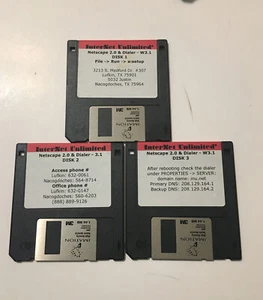 Discos de Internet Nescape 2.0 y marcador 3.5 de colección disquetes - Imagen 1 de 4