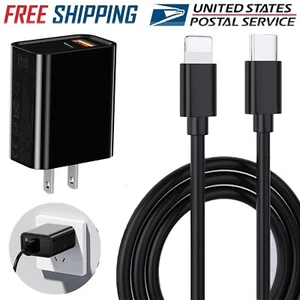 Fast Charger Super Quick Wall Adapter Charge Cable For iPhone 14 Plus/14 Pro Max - Picture 1 of 13