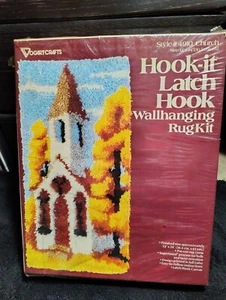 Vogart Crafts Hook-It Latch Hook Wallhanging Rug Kit - # 4910 Church 12" x 24" - Picture 1 of 2