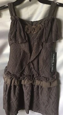Vestido Isobella and Chloe Niñas Gris Oscuro Cintura Caída Talla 7-Nuevo Foto 1 de 4