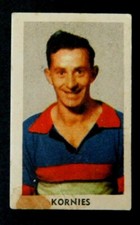 1949 Kornies Victorian Footballers Trade Card No.71 N Webb Footscray 