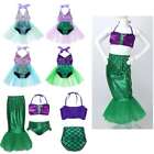 Baby Girls Mermaid Sequins Swimming Dress Princess Party Costume Bathing Suit