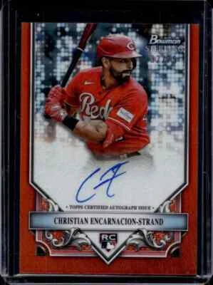 2024 Bowman Sterling Christian Encarnacion-Strand Auto Orange Refractor RC 32/75 - Image 1 of 2