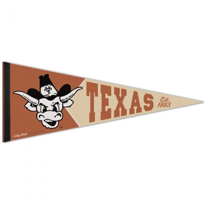 TEXAS LONGHORNS PREMIUM QUALITY PENNANT 12"X30" BANNER COLLEGE VAULT NCAA - Image 1 of 1