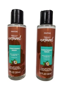 2 Pantene Truly Natural Conditioning Serum New Coconut & Jojoba Oil - Picture 1 of 4