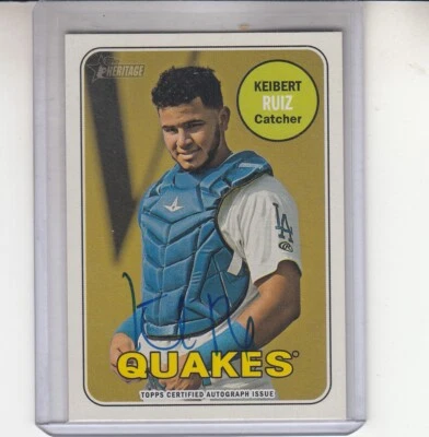 2018 Topps Heritage Minor League Keibert Ruiz Auto Rc #ROA-KB - Image 1 of 2