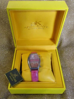 Rare Adee Kaye Beverly Hills NOS Double Face Watch Pink Mother of Pearl AK148-1L - Image 1 of 4