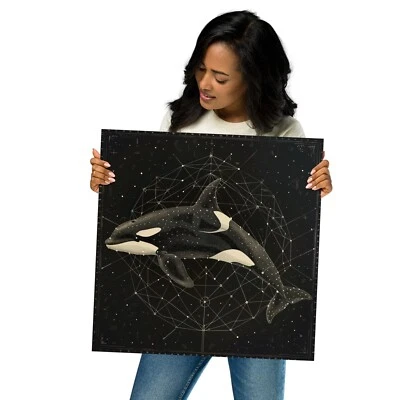 World of Wilds - Galactic Orca Whale 7 - artistic poster - Image 1 of 4