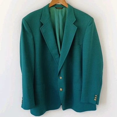 Palm Beach 54R Traje Chaqueta Blazer Verde Lino Para Hombre A Medida EE. UU. Carl Putzer Foto 1 de 4
