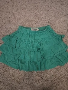 Mini Boden Mini Skirt Tiered Ruffles 7 To 8 Years Green  - Picture 1 of 7