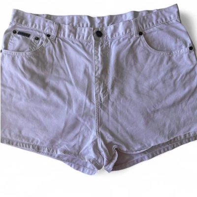 Pantalones cortos de mezclilla para mujer Calvin Klein blancos 100 % algodón talla 16 Foto 1 de 4