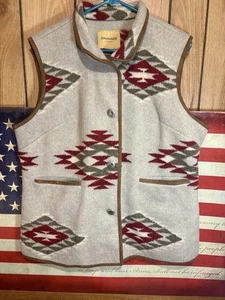 Chaleco vintage Upcountry By Du Monde Azteca Suroeste Talla etiqueta quitada - Imagen 1 de 3