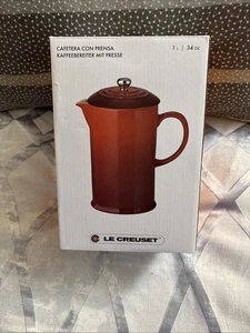 Le Creuset Kaffee French Press Keramik 1 L 34 oz Türkis Brandneu - Bild 1 von 4