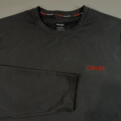 Camisa Wrangler Para Hombre XL Negra Rendimiento Capa Base Manga Larga Cuello Redondo Foto 1 de 4