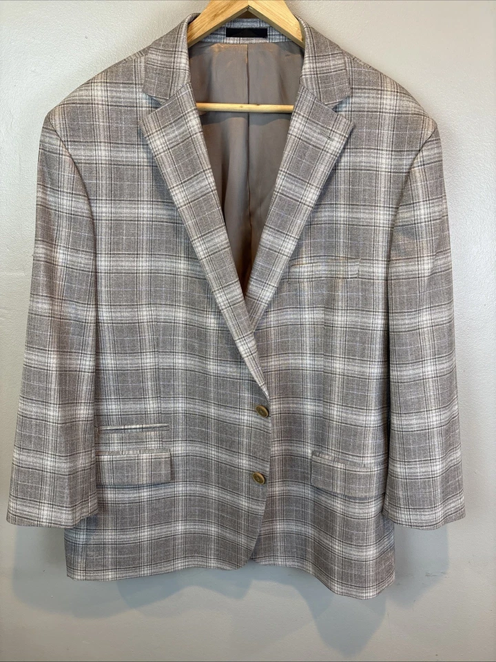 Abrigo Blazer Deportivo Michael Kors Para Hombre Clásico Elastizado Cuadros Ventana 52R $295 Foto 1 de 4