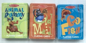 Juego de juegos de cartas clásicos Melissa & Doug - Old Maid, Go Fish, Rummy completo - Imagen 1 de 2