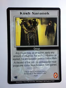 1998 BABYLON 5 CCG - DELUXE EDITION - RARE CARD - KOSH NARANEK - Picture 1 of 2