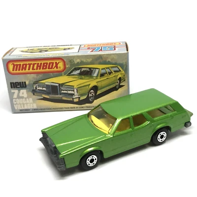 Lesney Matchbox Superfast No. 74 Cougar Villager 1978 Light Green England W/Box - Image 1 of 4