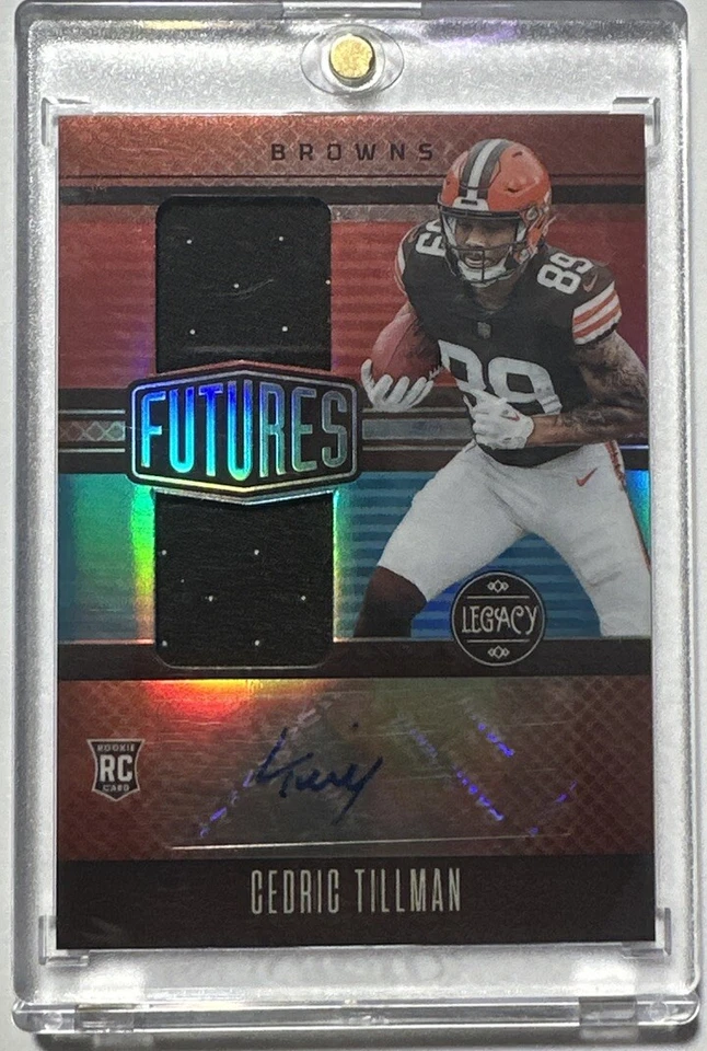 2023 Panini Legacy Rookie Patch Auto Cedric Tillman 43/100 Dual Futures RPA - Image 1 of 4