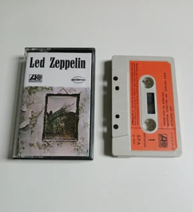 LED ZEPPELIN 4 IV SYMBOLS CASSETTE TAPE 1977 PAPER LABEL ATLANTIC PORTUGAL - Picture 1 of 1
