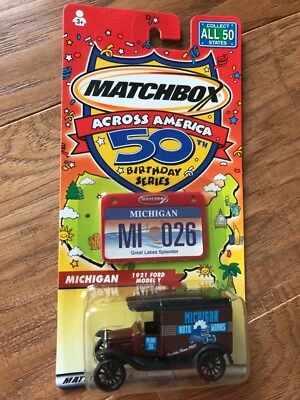 Ford Modelo T 1921 Matchbox Through America Michigan Auto Works 2002 Foto 1 de 2