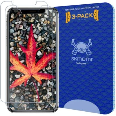 Protector de pantalla para teléfono iPhone X 10 paquete de 3 HD vidrio templado transparente sin arañazos Foto 1 de 4