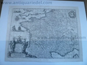France Generalmap, Hondius, circa anno 1639	 "Galliae supra omnes in hac forma  - Picture 1 of 4