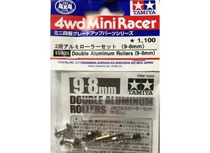 TAMIYA 15403 MINI4WD DOUBLE ALUMINUM ROLLERS 9-8MM NEW! - Imagen 1 de 3