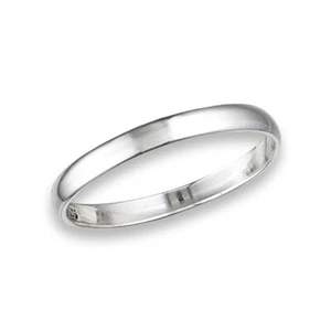 Men's Wedding Band 2.5mm Classic Ring New .925 Sterling Silver Sizes 2.5-13 - Picture 1 of 4