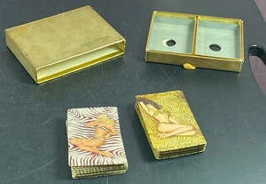 2 Vintage Pinup Playing Cards 1948 Esquire w/ Box Risque Zebra Leopard Complete - Picture 1 of 24