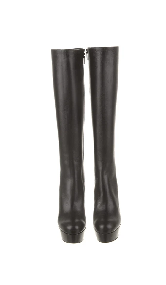 Christian Louboutin Women’s Tall Black Leather Boots Size 35/5 Worn Once - Image 1 of 4