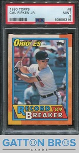 1990 Topps #8 Cal Ripken Jr. PSA 9 MINT