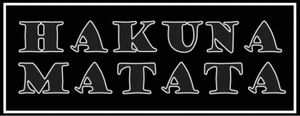 Hakuna Matata Black Car Bumper Sticker Decal - Picture 1 of 1