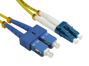 20 PACK LOT 20m LC-SC Duplex 9/125 OS2 Singlemode Fiber Cable OFNR Yellow 65FT - Picture 1 of 1