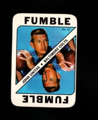 3409* 1971 Topps Game # 37 John Unitas Ex-Mt - Image 1 of 2