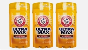 (3) ARM & HAMMER ULTRA MAX ADVANCED ACTIVE SPORT ANTIPERSPIRANT DEODORANT 2.6 OZ - Picture 1 of 1