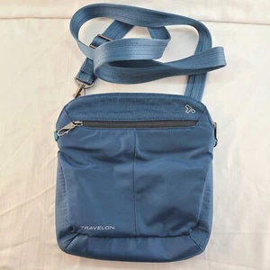 Travelon Anti-Theft Active Small Crossbody Blue Adjustable Strap RFID Security - Picture 1 of 17