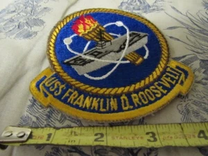 Vtg. Post WWII USN USS Franklin D. Roosevelt Pocket Patch - Picture 1 of 4