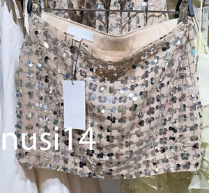 ZARA NUOVA MINIGONNA DONNA VITA MEDIA PAILLETTES ARGENTO XS-XXL 1255/447/808 - Foto 1 di 4