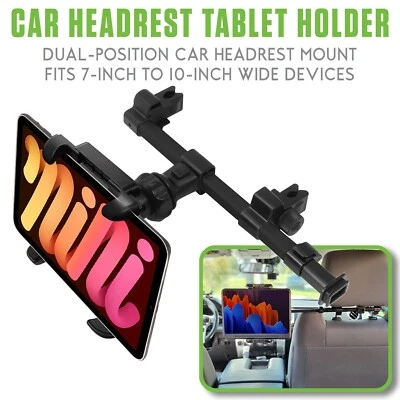 Car Head Rest Tablet / Phone Holder Mount For Apple iPhone 13 Pro Max Mini 12 11 - Image 1 of 4