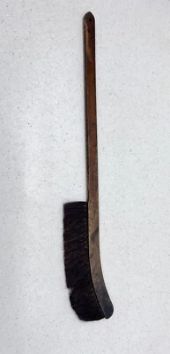 Antique Primitive Horse Hair Old Tool Dusting Drafting Brush Long Wooden Handle - Image 1 of 4