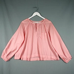 & Other Stories Blouse Top Women 34 Pink Long Sleeve Collar Tie Relaxed Preloved - Picture 1 of 13