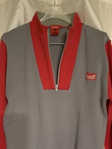 Adult Men’s Marker 1/2 Zip 100% Pure Wool Pull Over Sweatshirt Red - Size M - Picture 1 of 3