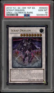Yugioh PSA 10 GEM MINT 2010 Scrap Dragon DREV-EN043 1st Edition Ultimate Rare - Picture 1 of 2