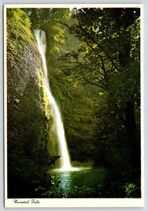Postal continental vintage de Oregon Horsetail Falls - Imagen 1 de 2