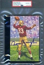 Sammy Baugh Gem Mint 10 PSA DNA Signed Goal Line Art Card GLAC Autograph