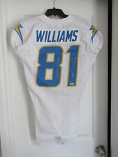 Mike Williams Autograph Los Angeles Chargers 2021 Game Issue White Jersey #81