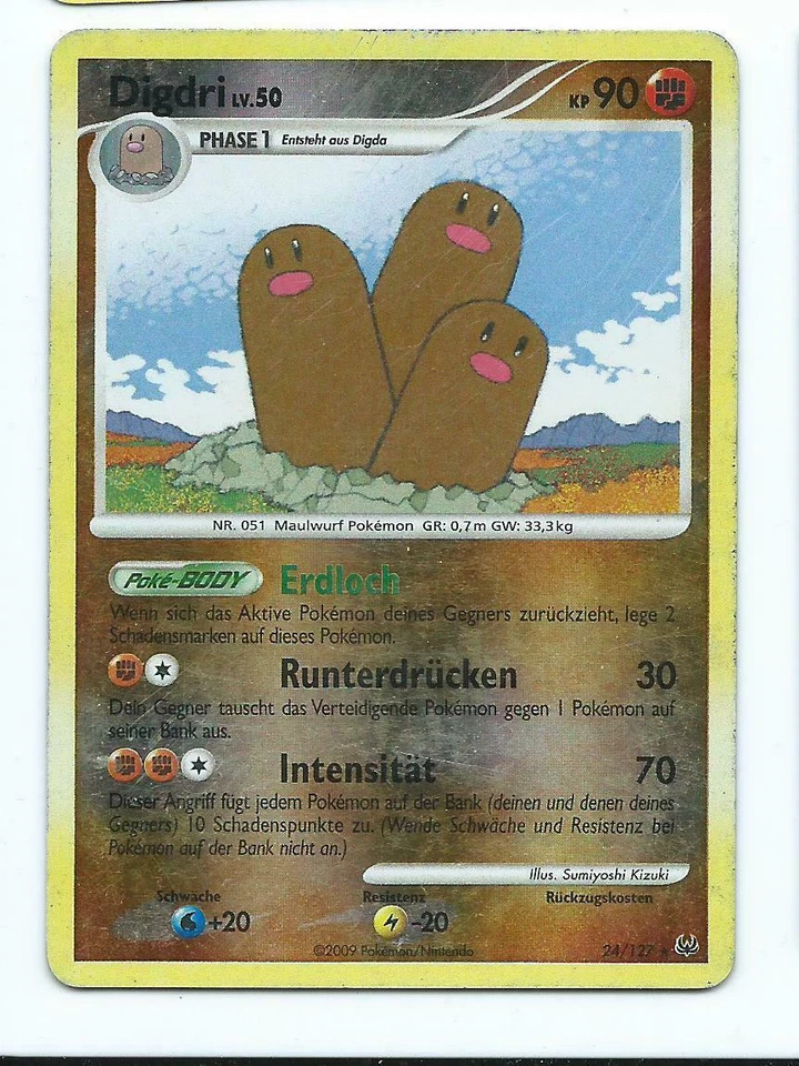 Pokemon Karte  Digdri Lv. 50 KP 90 Phase 1 entsteht aus Digda Holo - Bild 1 von 1