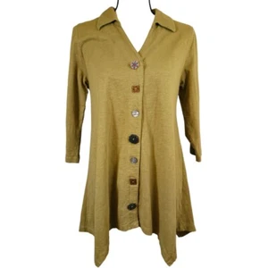 Soft Surroundings 3 Quarter Inch Sleeves Tunic Top, NWOT, Green, Small - Picture 1 of 11